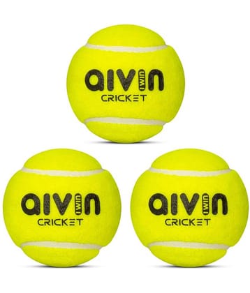 Aivin Green Rubber Cricket Ball ( Pack of 3 )