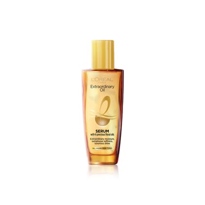 L'Oreal Paris Extraordinary Oil Hair Serum Powered by Floral Oils | For All Hair Types, Makes hair frizz-free, stronger, shiny and provides UV and Heat Protection, Lightweight Formula| 30ml L'Oreal Paris Extraordinary Oil Hair Serum Powered by Floral Oil