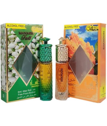 MANASIK FULL  & BAKHOORI Concentrated   Attar Roll On 6ml .  ( COMBO SET )