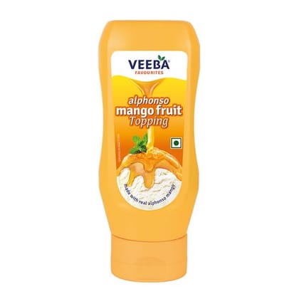 Veeba Alphonso Mango Fruit Topping, 380 G Pet Jar