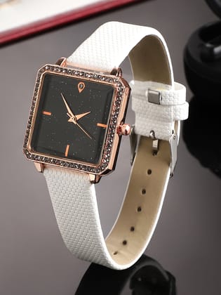 White Analogue Watch-Watches