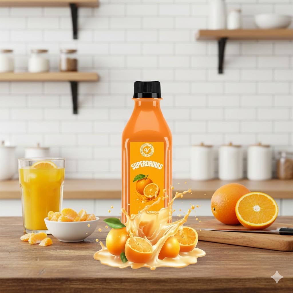 SUPERDRINKS Orange Juice Drink | 200ml Single Serve Bottle | Refreshing Zesty Flavour | Source of Vitamin C & Antioxidants