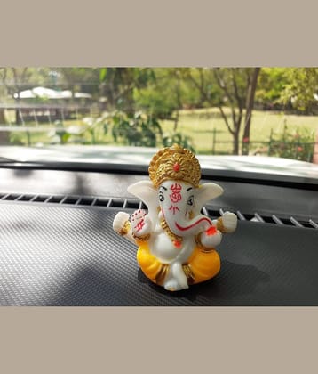 AFTERSTITCH Lord Ganesha Ideal For Car Dashboard ( Pack of 1 )