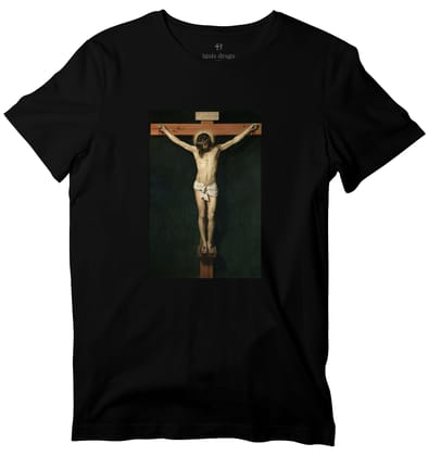 Christ Crucified Art T-shirt-36 - XS / Black