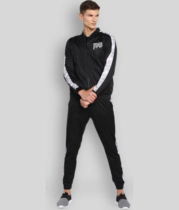 YUUKI - Black Polyester Regular Fit Solid Men's Sports Tracksuit ( Pack of 1 )