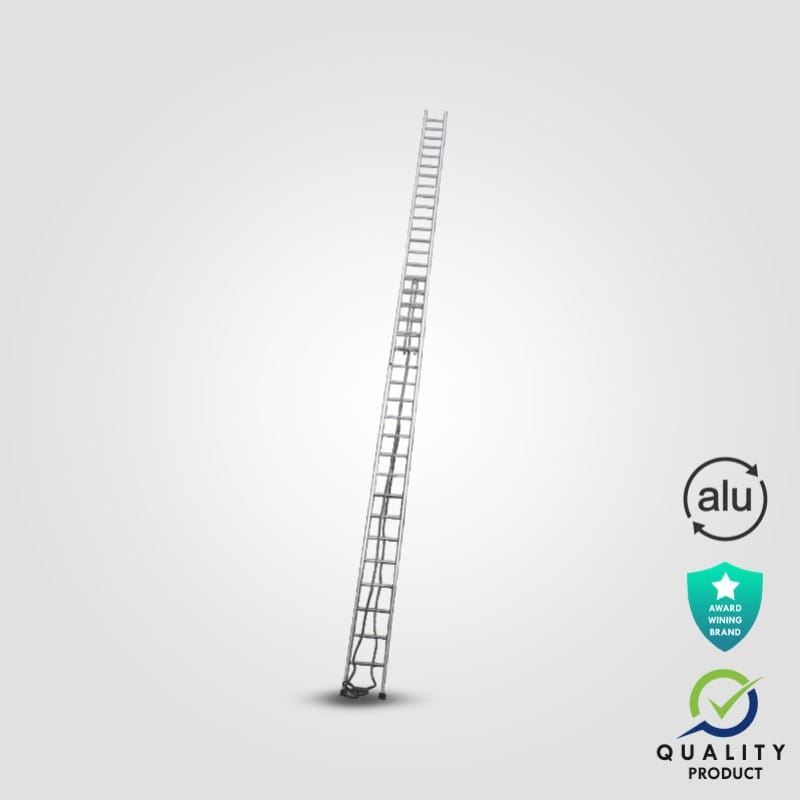 Aluminium Straight Wall Supporting Extendable Ladder (Model: K-7007, Height:  10ft + 10ft in Heavy)