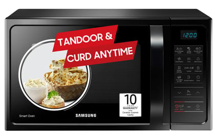 Samsung 28L, Convection Microwave Oven with Curd Making(MC28A5013AK/TL, Black, Ceramic Enamel Cavity with 10 Year Warranty) Samsung 28L, Convection Microwave Oven with Curd Making(MC28A5013AK/TL, Black, Ceramic Enamel Cavity with 10 Year Warranty) - Blac
