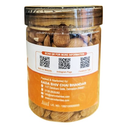 Sarvottam Mamra Badam Box 250g | Premium Almonds | Rich in Protein, Fiber & Healthy Fats | Natural Energy Booster for Daily Nutrition & Gifting