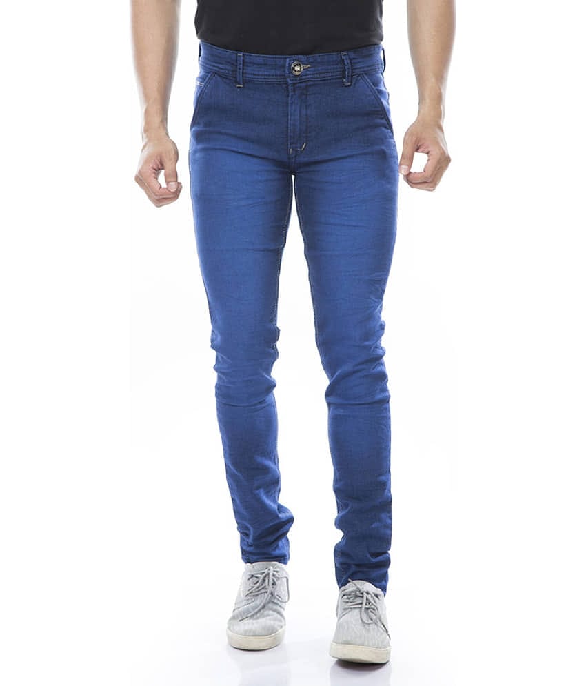 MOUDLIN - Blue Denim Slim Fit Men's Jeans ( Pack of 1 )