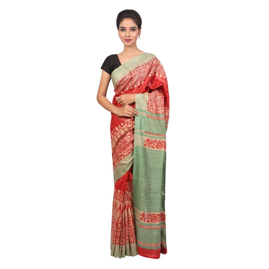 HANDLOOM KOSA SAREE WITH BLOUSE (SKU - 1ST503100222 SAREE- 234) - Sarees | Buy online on ZillyBuy