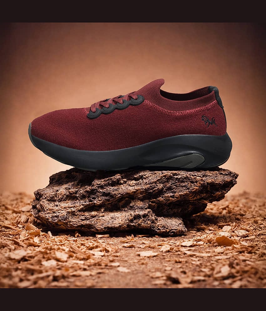 Neemans Maroon Men's Sports Running Shoes
