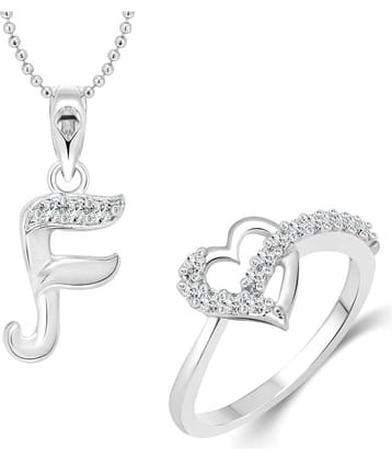 Vighnaharta Silver Alloy Combo of Ring With Pendant