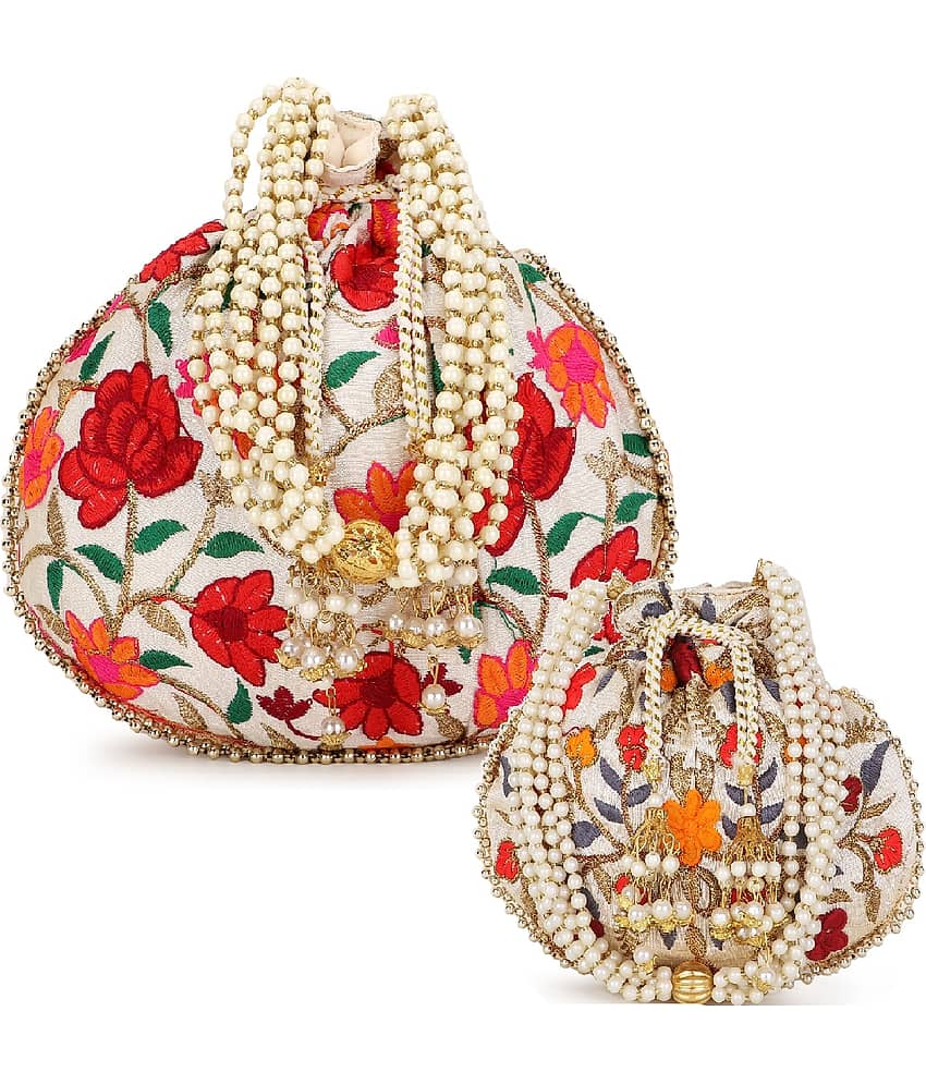Anekaant - Cream Silk Potli