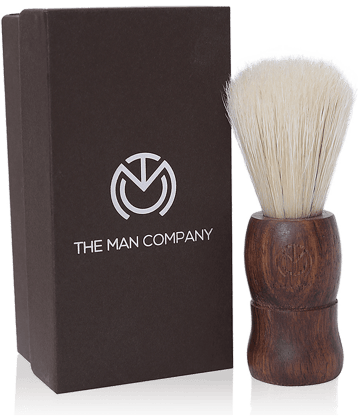 The Man Company Premium Brown Shaving Brush for Men with Teakwood Handle & Ultra Soft Bristles