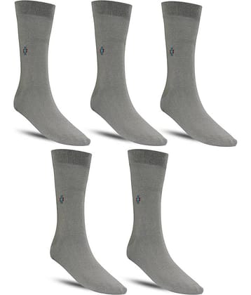 Dollar - Cotton Men's Solid Green Full Length Socks ( Pack of 5 )