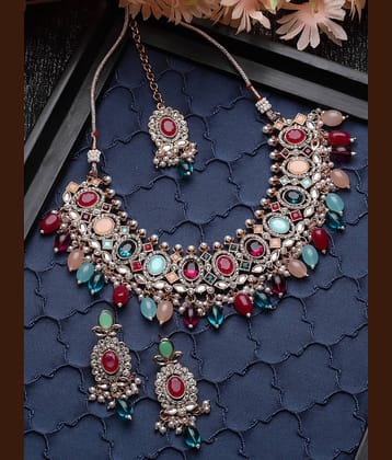Sukkhi Multi Color Alloy Necklace Set ( Pack of 1 )