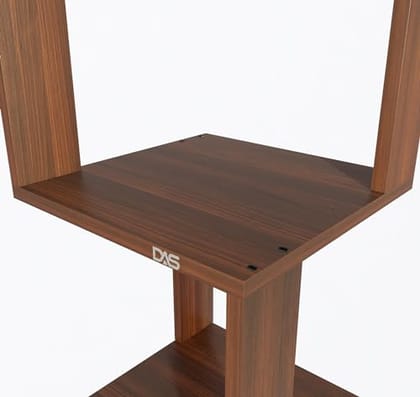 DAS Floor Standing 4 Shelves/Tier Wall Corner Shelf/Display Rack for Home Decor Living Room Classic Walnut - Romana