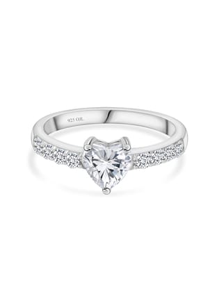 0.5 Carat Believe In Love Silver Heart Ring For Women-13