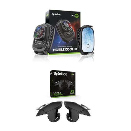 SpinBot BattleMods X1 Gaming Trigger+ IceDot Mobile Cooler Combo-Black