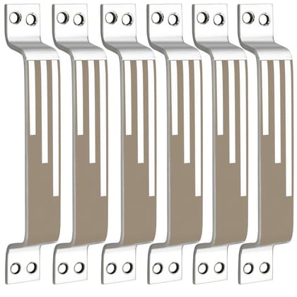 S-GUARD Stainless Steel Door & Cabinet Handles, Knobs Handles-Size-6 Inch-6 Pcs-Laser Printed Design-SSL40