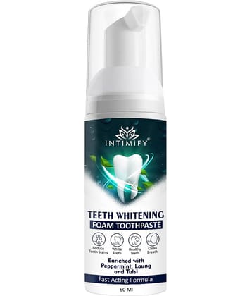 Intimify Teeth Whitening Foam, Natural Denture Oral Kit, Dentist Recommended, Oral Kit, 60 Ml