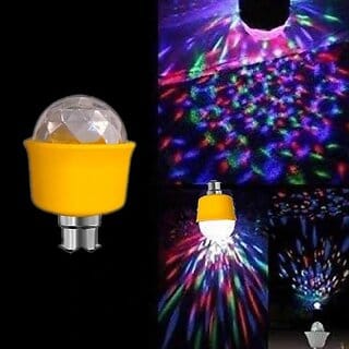 Pack of 2 Temple Bulbs Rotating Disco LED Light Bulbs for Party  Decorative Lighting
