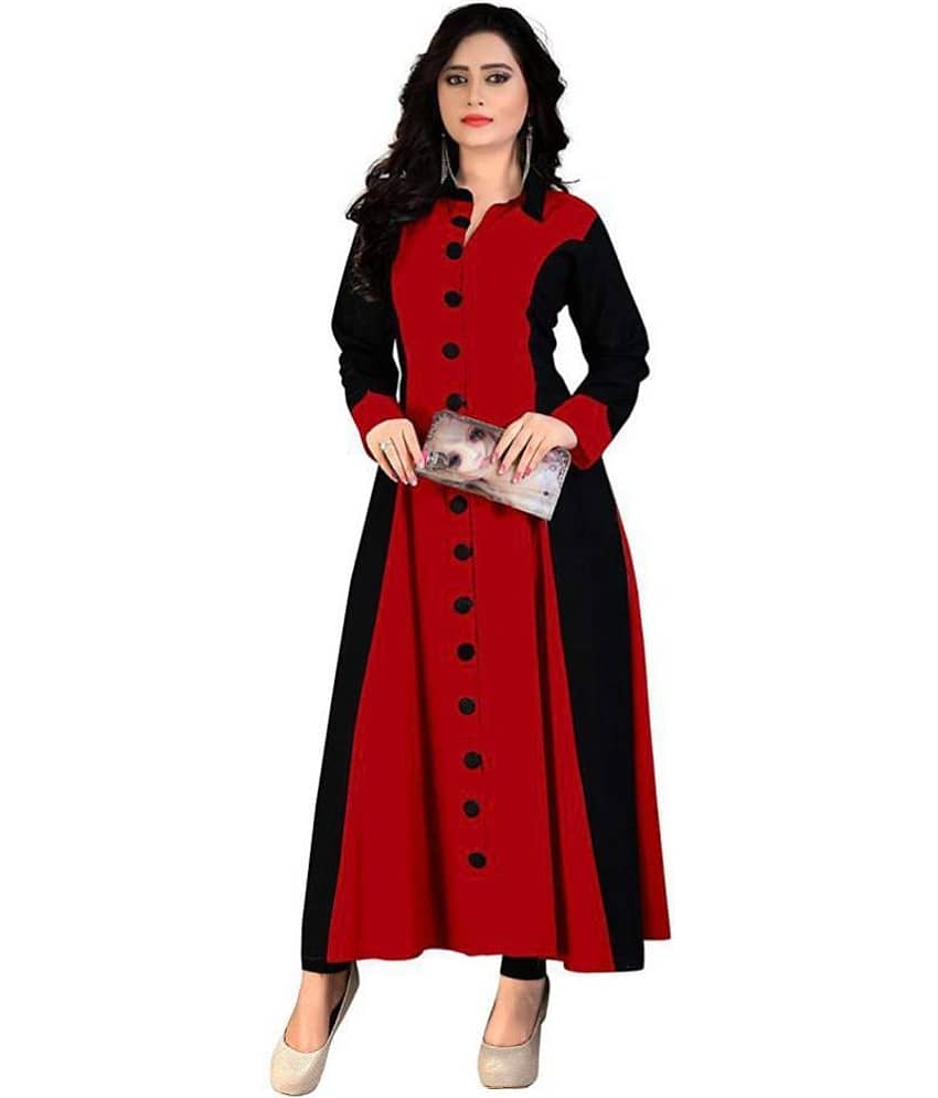 Angel's Fashion - Multicolor Rayon Women's Flared Kurti ( Pack of 1 )