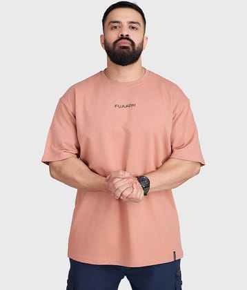 Fuaark Beige Cotton Oversized Fit Men's Sports T-Shirt ( Pack of 1 )