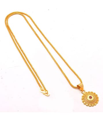 Jewar Mandi New Design Gold Plated Locket/Pendant with Chain Daily use for Men, Women & Girls, Boys