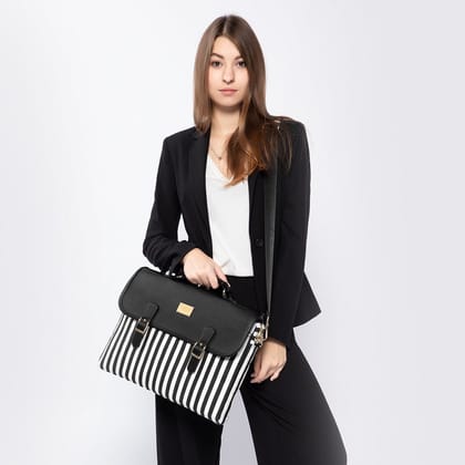 Lovevook Women's Laptop Bag Black - Elegant Design with Multiple Compartments-Black