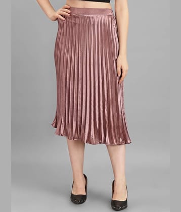ZWERLON Silver Satin Women's Flared Skirt ( Pack of 1 )