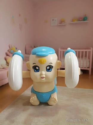 Strong Baby Boy Toy with Milk Bottles