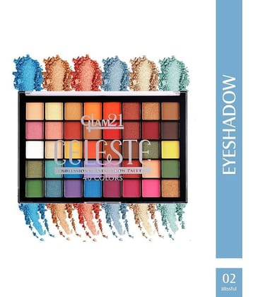 Glam21 Celeste Professional Eyeshadow Palette Neutrals & Shimmers LongStay up to12hrs 50g Blissful-02