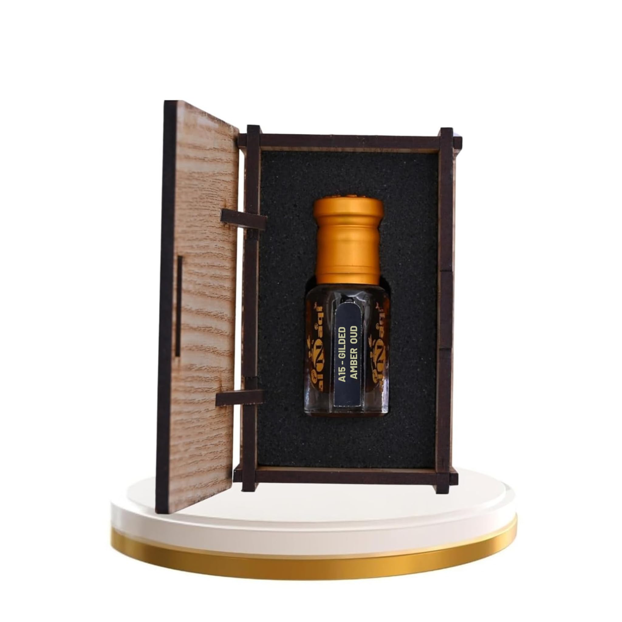 alnaqi fragrances Amber Oud Gold Attar | Perfume Oil Unisex | Alcohol-Free Arabian Attar with Amber, Oud & Sweet Notes | Long-Lasting Roll-On Concentrated Perfume Oil