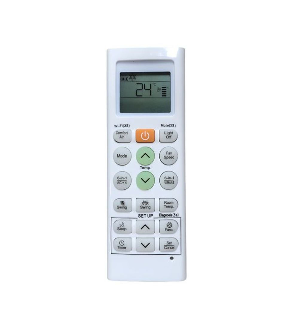 AC Remote No.36S 6-in-1 VIRAAT Mode for LG AC Remote Control (White)