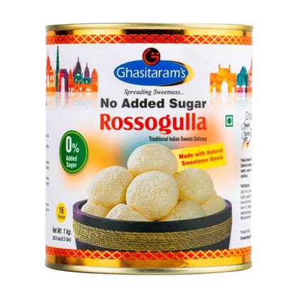 Ghasitarams Sugar Free Rassogulla Tin, 1 Kg