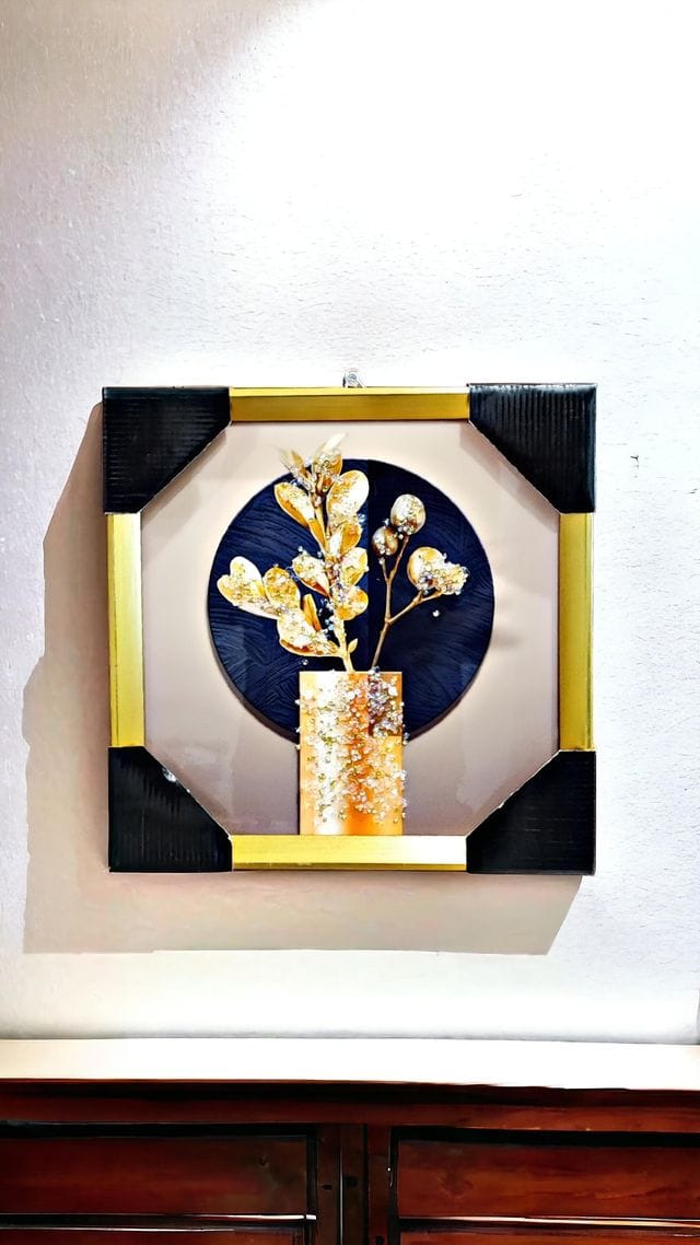 FABPAK Crystal Art Photo Frame with High Gloss Quality Plant