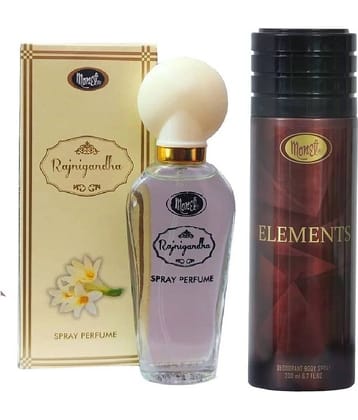 Monet - RANIGANDHA PERFUME & ELEMENT DEO Deodorant Spray for Men,Women 230 ml ( Pack of 2 )