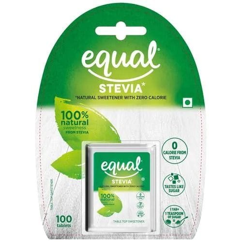 Equal Stevia Natural Sugar Free Sweetener Tablets - Low Calorie, 100 Tablets
