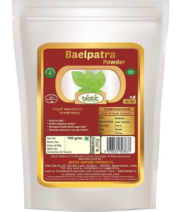 Biotic Baelpatra Powder / Bel Patra Powder / Bel Leaf Powder 400 gm