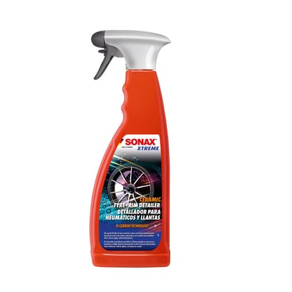 SONAX Xtreme Ceramic Tyre and Rim Detailer 750ml | High-Performance Tire & Wheel Cleaner | Water-Repellent, Dirt Protection, and Gloss Enhancer | Suitable for All Tire and Rim Types