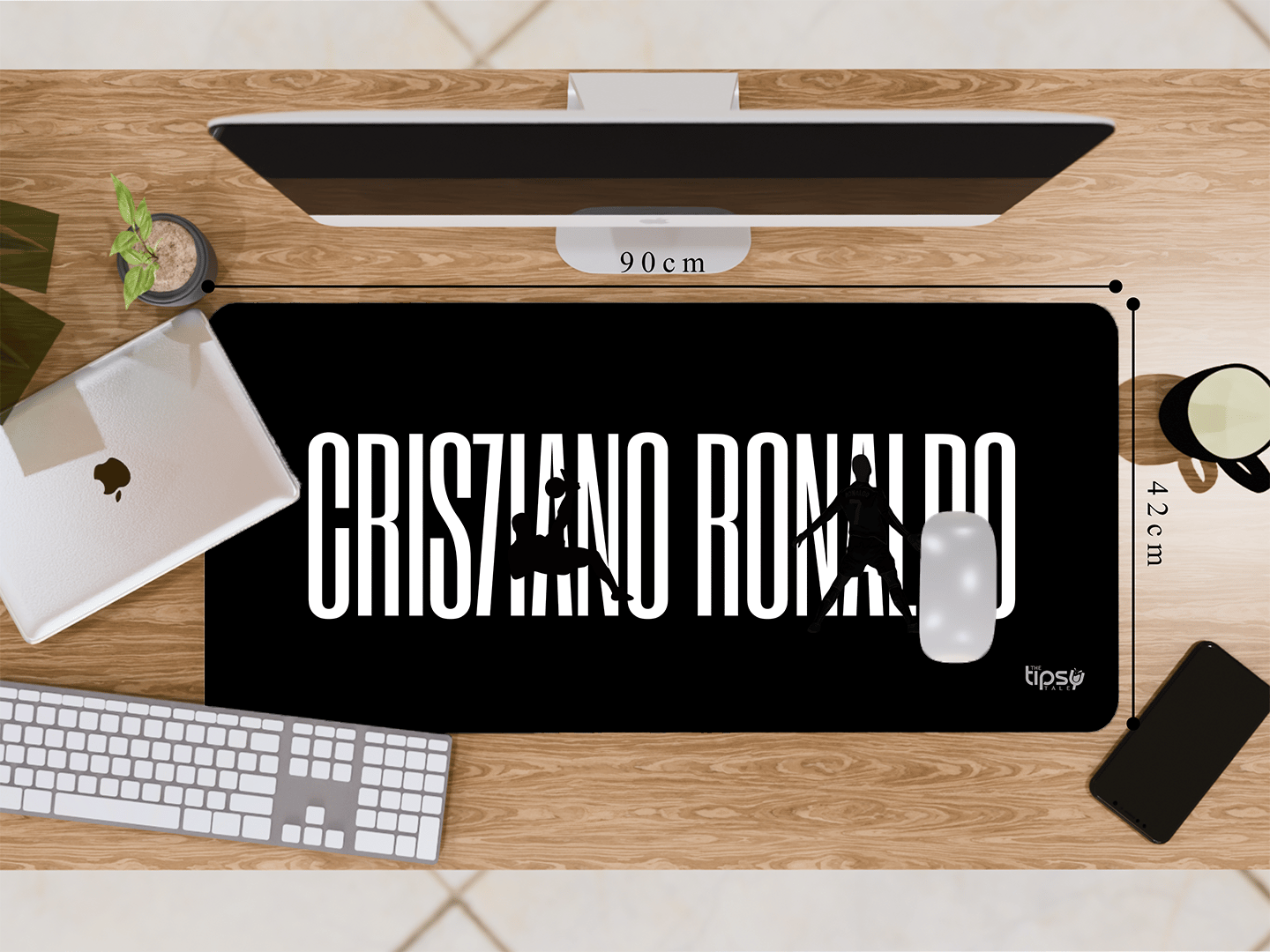 "Cristiano Ronaldo: The Legend" Gaming Mousepad- Elevate Your Gaming Experience-Extra Large (42CM X 90CM)