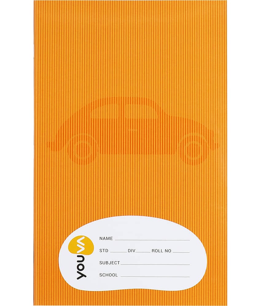 Navneet Youva Soft Bound Brown Cover Long Book 17x27 cm Single Line 172 Pages - Pack of 6