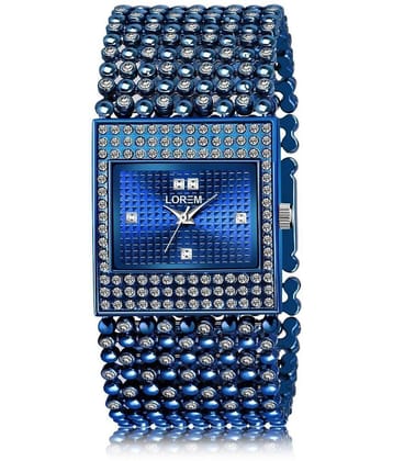 Lorem - Blue Metal Analog Womens Watch