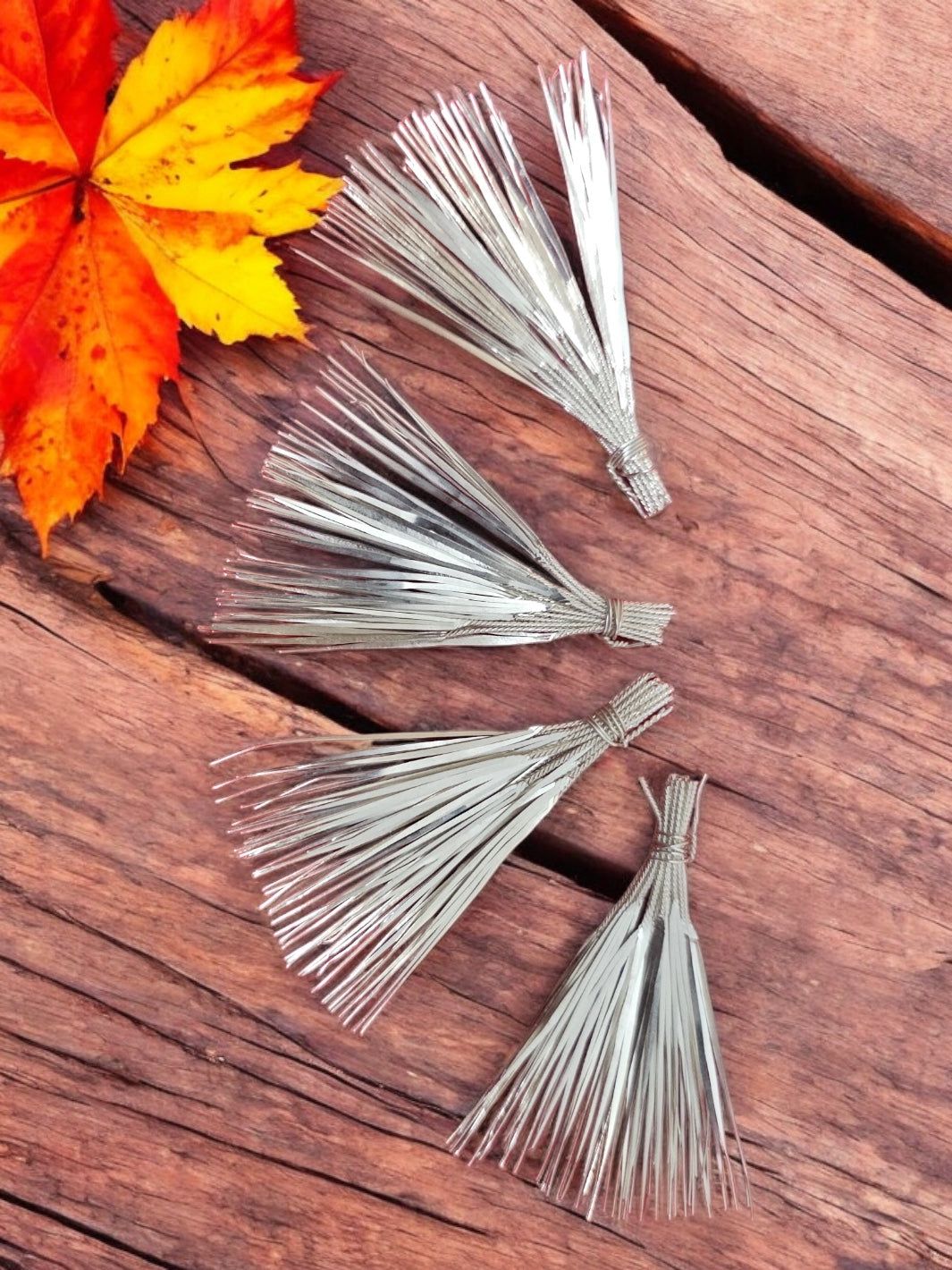 Silver Durva (1 piece having 21 strips)-Pair