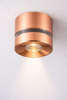 SPARKWORLD Golden Aluminium LED Surface Light Spot Light Ceiling Lamp (Gold) | Colour: Halo