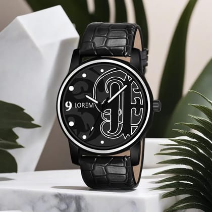 LOREM Black Professional Look Analog Watch for Men LR70-UF