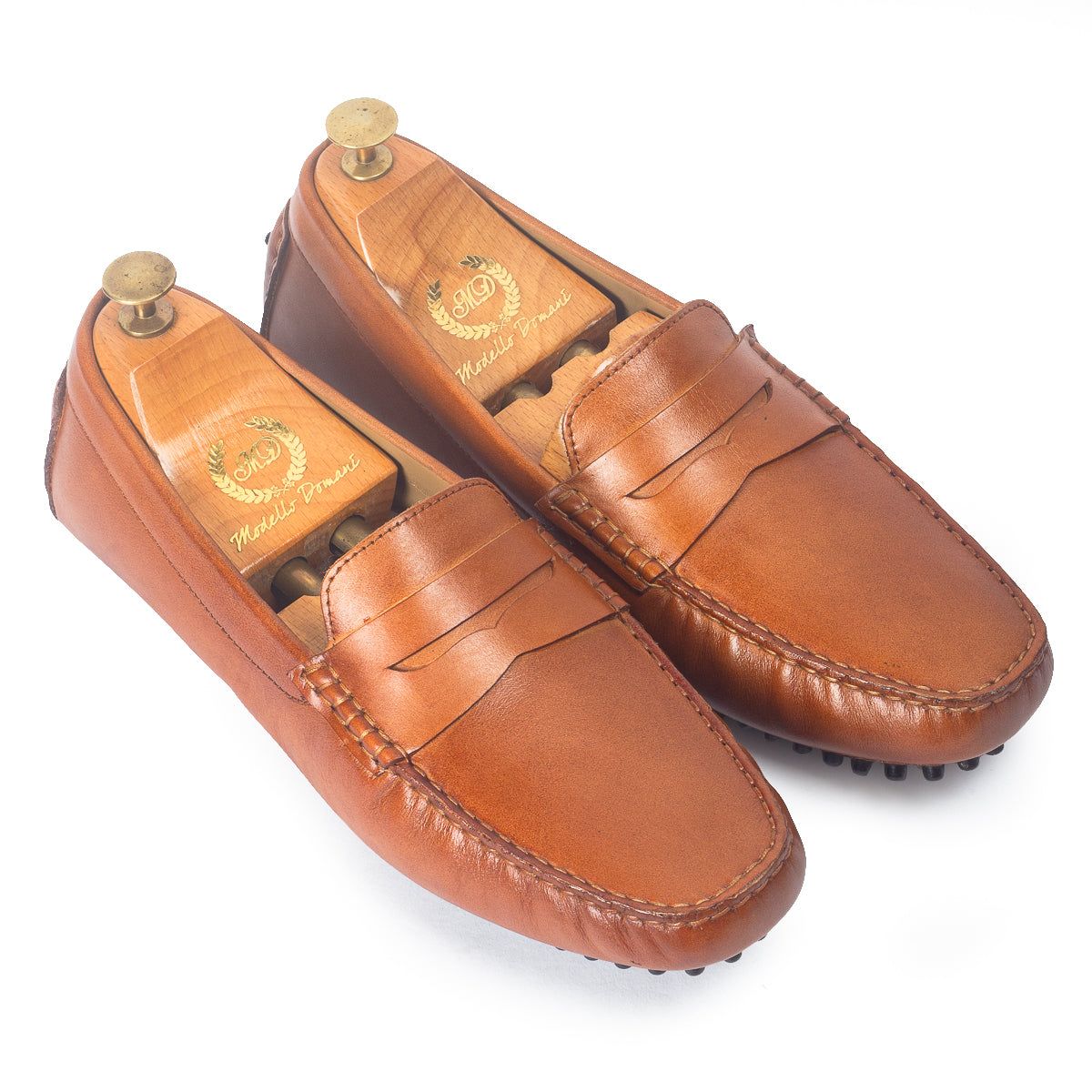 Gommino Leather Penny Loafers (Tan)-EU 41 / UK 7 / Tan