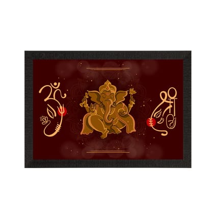 Lord Ganesha Satin Matt Texture UV Art Painting