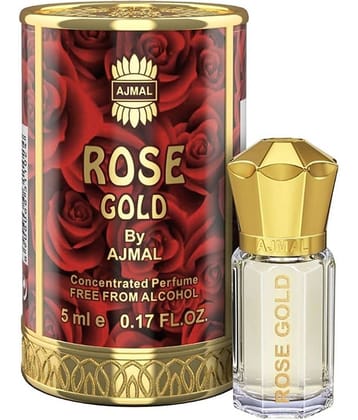 Ajmal ROSE GOLD Attar | Floral & Fruity Fragrance | Long Lasting Attar Men & Women - 5 ML Pack of 1